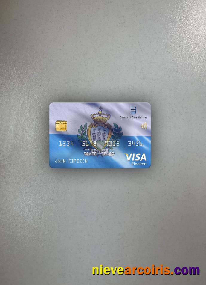 San Marino Banca di San Marino bank visa electron card photolook
